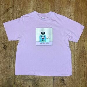 Disney x Uniqlo x Esther Mickey Mouse Make Time For Yourself Pink T-Shirt